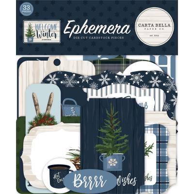 Carta Bella Welcome Winter Die Cuts - Ephemera